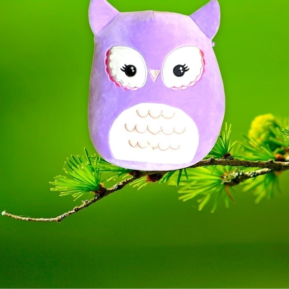 Adorable Squishmallow Miranda the Purple Owl - 9.75”x8”
